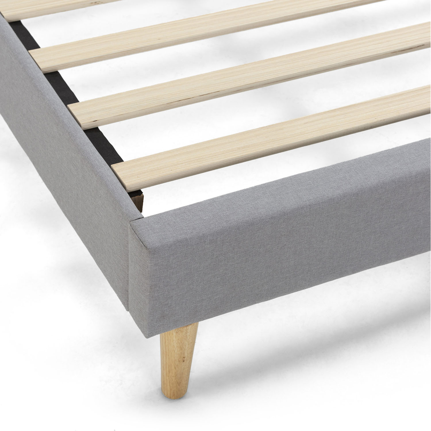 Sommier Tapissier Aura 90x190 Cm  Gris Clair, Hauteur 30 Cm