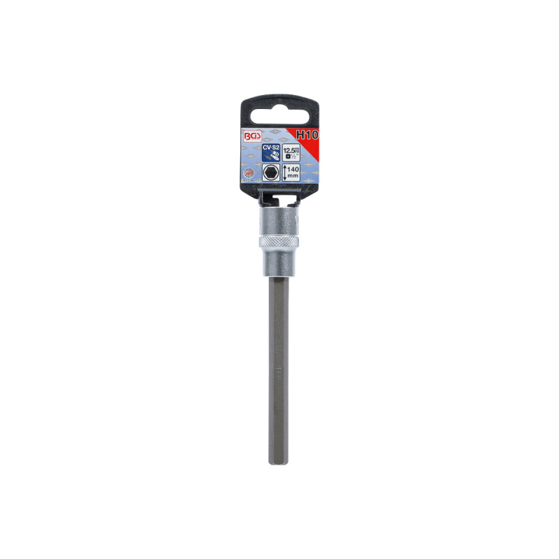 Douille À Embout Bgs Technic - 12,5 Mm - Longueur 140 Mm - Six Pans Creux 10 Mm - 51