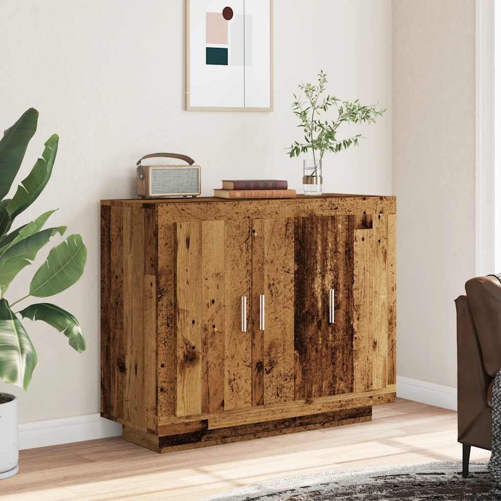 Buffet | Armoire De Rangement | Meuble De Rangement Vieux Bois 92x35x75 Cm Bois D'ingénierie