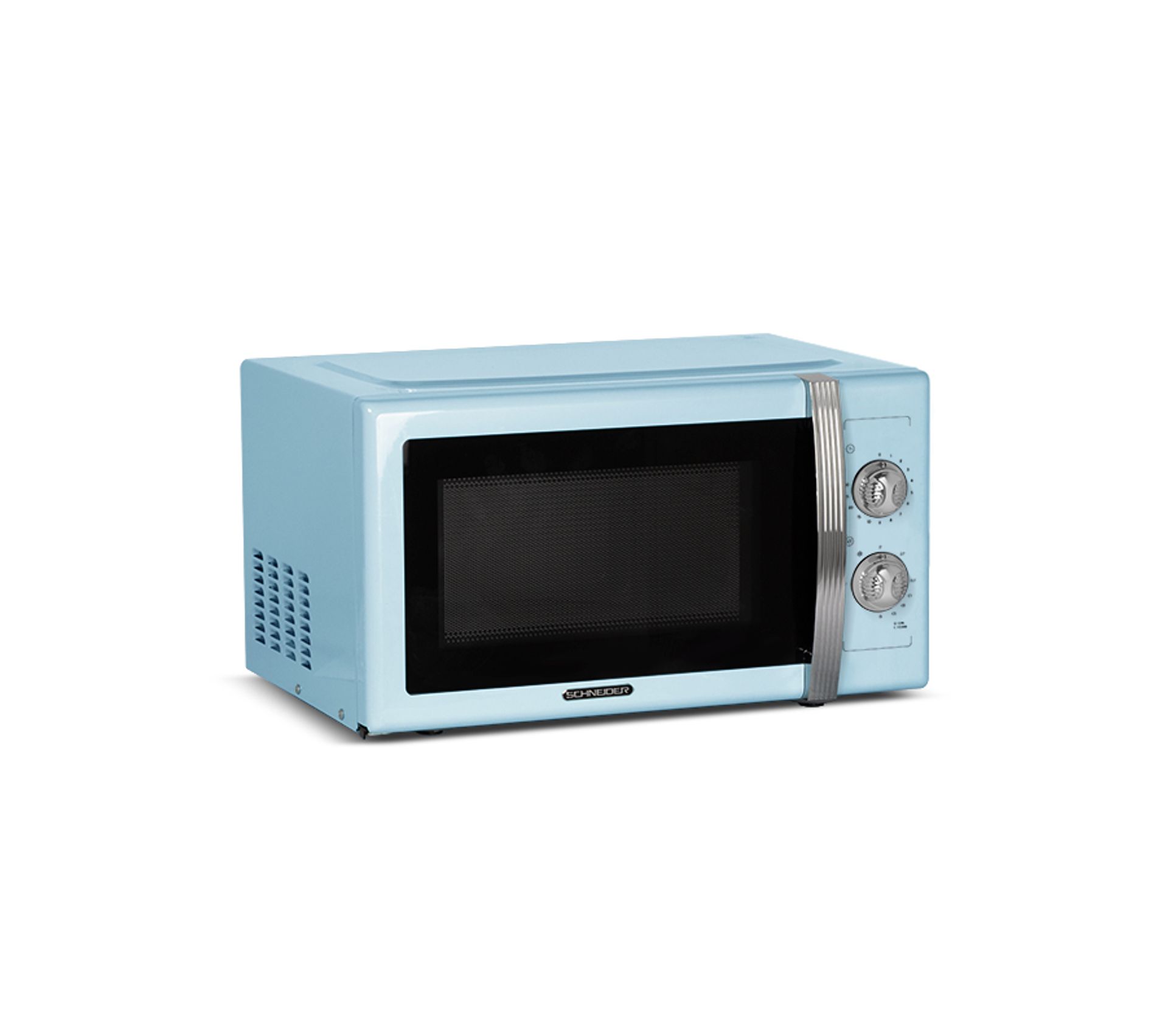 Microondes Grill Smw23vmbl 800w 23l Fonction Décongélation 6 Niveaux Pose Libre Verre Inox Bleu
