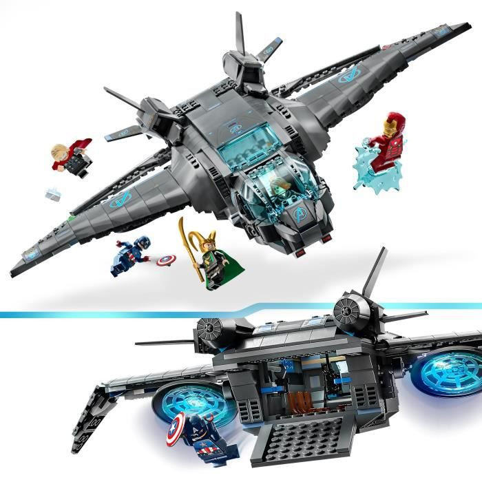 Lego Marvel 76248 Le Quinjet Des Avengers, Jouet De Vaisseau Spatial ...