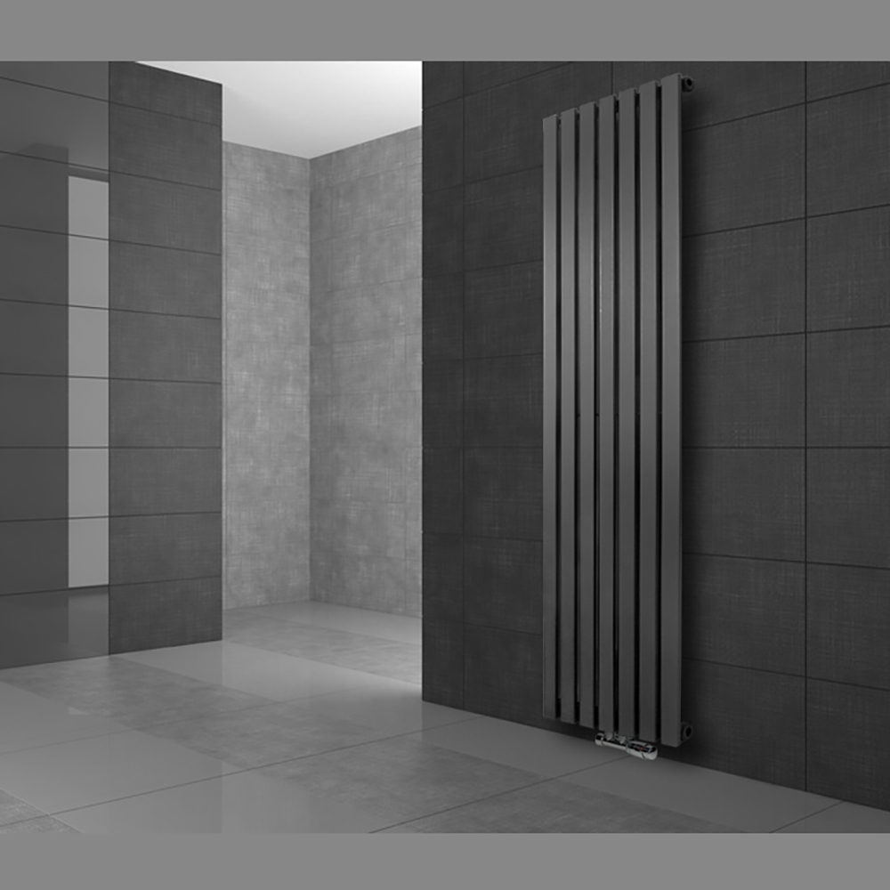 Panneau De Chauffage Vertical Stella 260x1600 Mm Anthracite Avec Raccord Mural