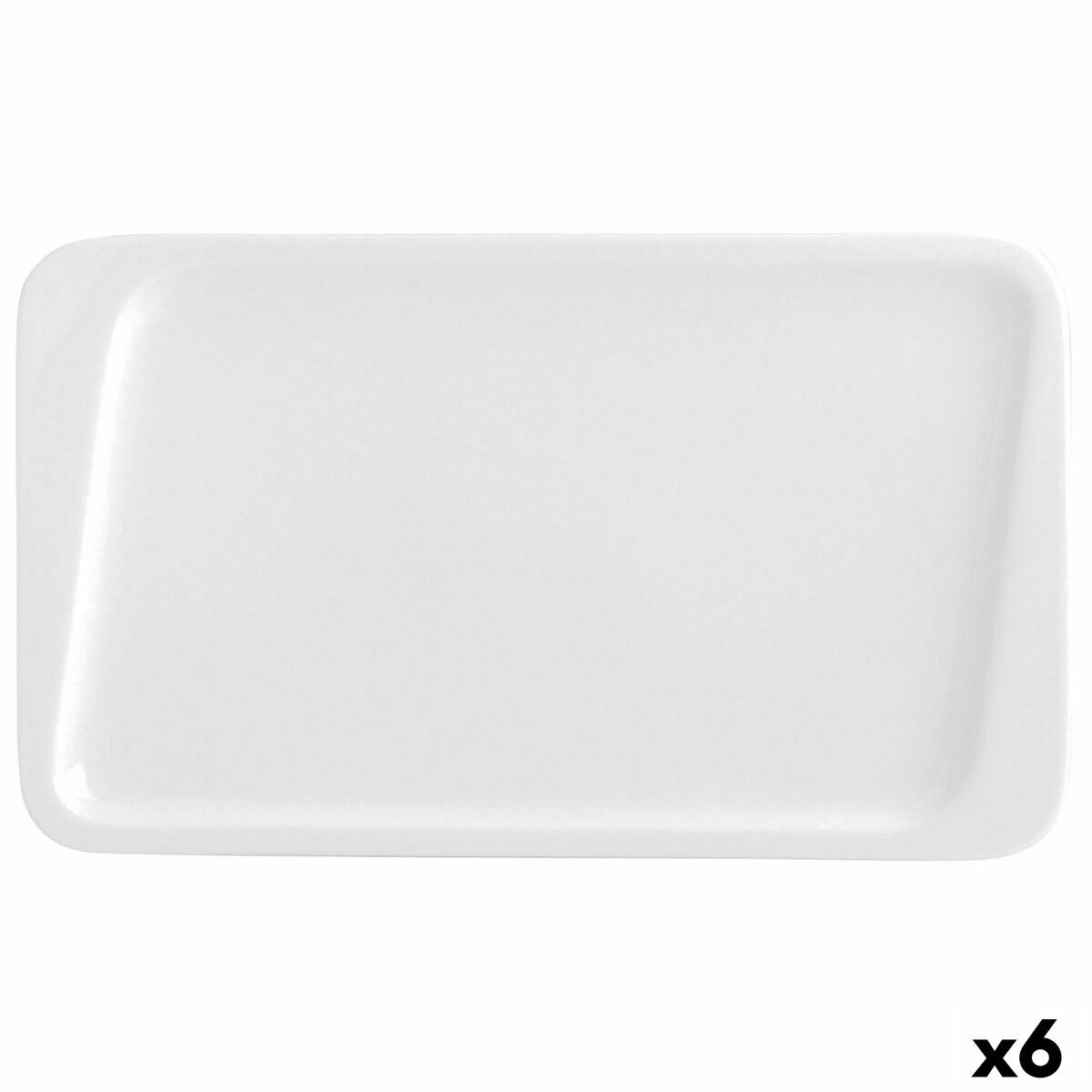 Assiette À Dessert Quid Chef Céramique Blanc (25 X 15 Cm) (pack 6x)