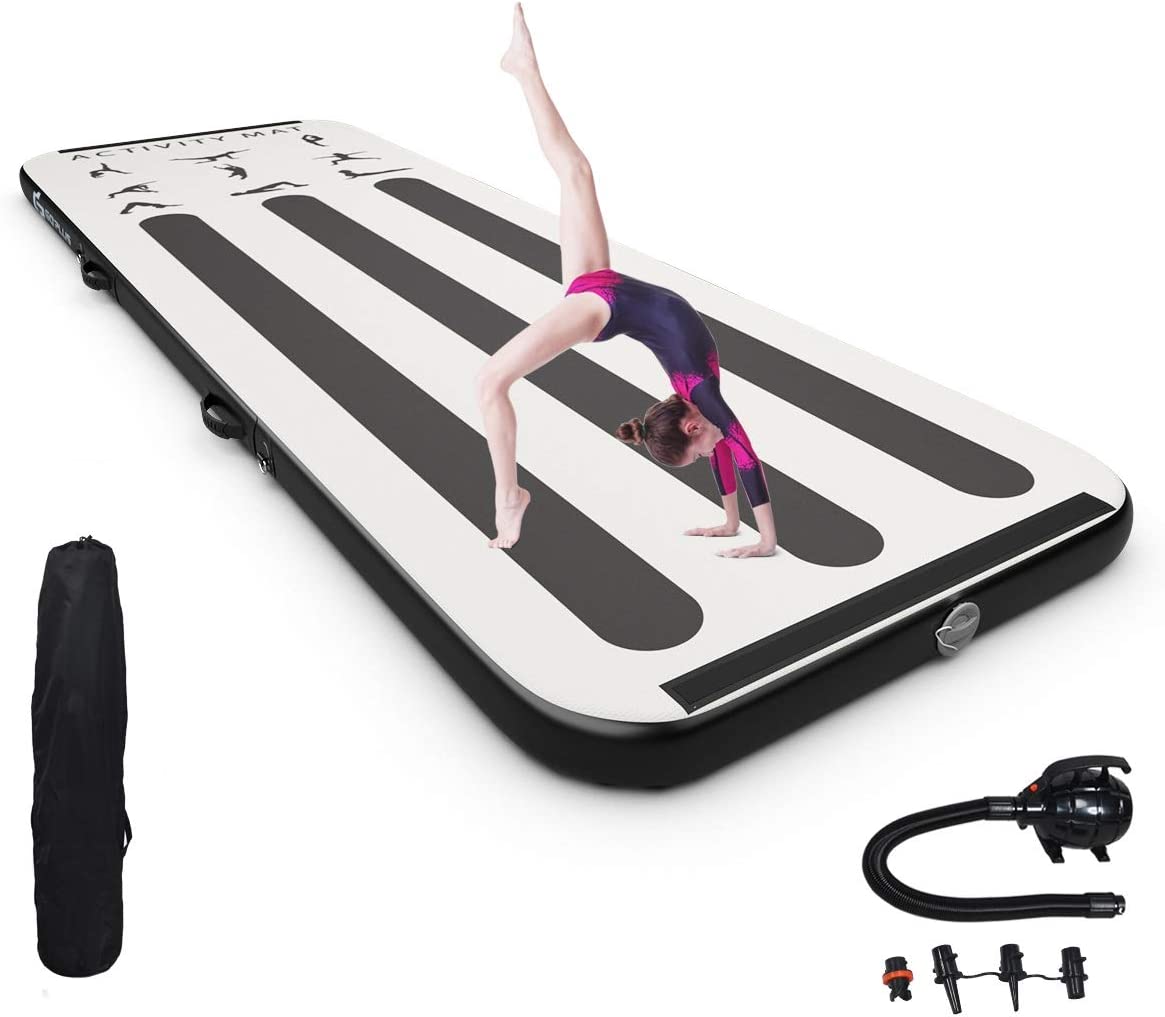VEVOR Tapis De Gymnastique Gonflable Tapis De Gymnastique Airtrack PVC