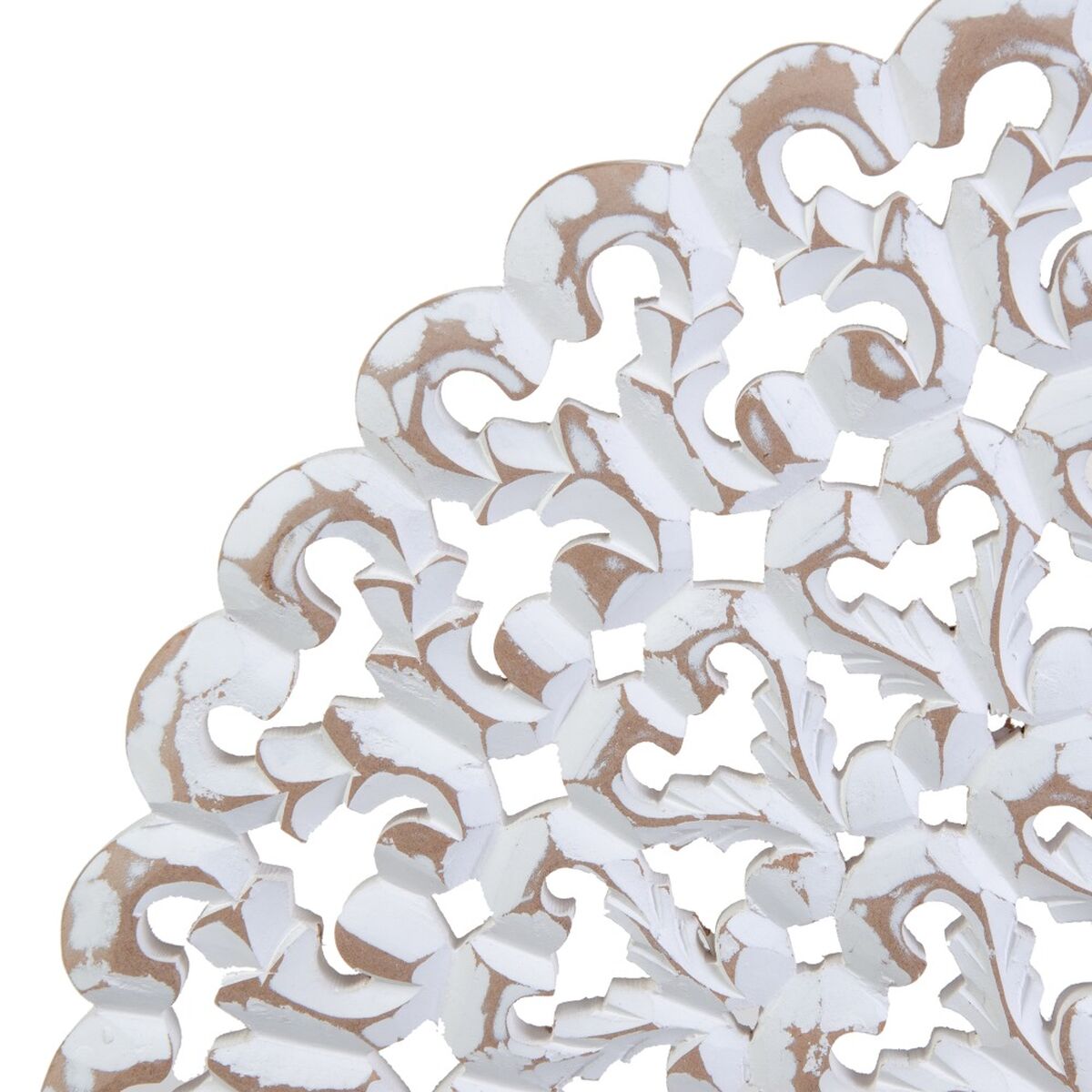 Décoration Murale 60,96 X 60,96 X 2,5 Cm Blanc Bois Mdf à Prix