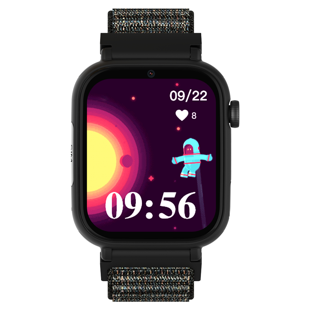 DCU Tecnologic Smartwatch KIDS PRO GPS e videochiamata cinturino in tessuto nero/nero