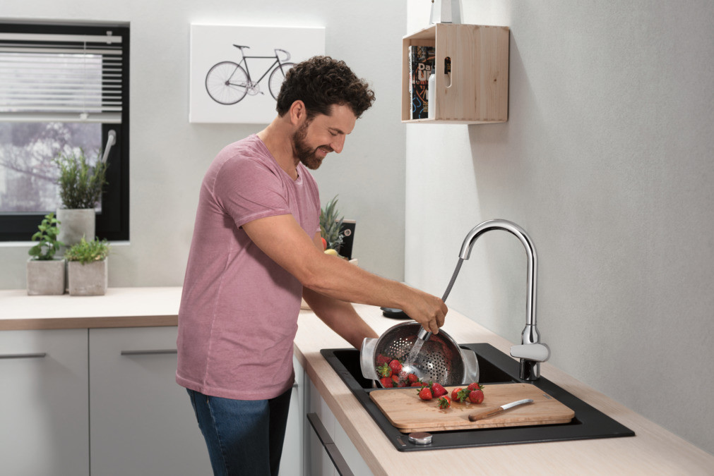 Mitigeur De Cuisine Focus M42 220 Avec Douchette Extractible 2 Jets Finition Chromé Hansgrohe