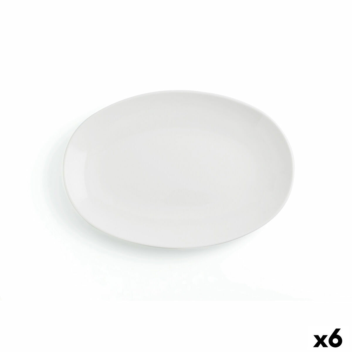 Plat À Gratin Ariane Coupe Oblongue Céramique Blanc (ø 32 Cm) (6 Unités)
