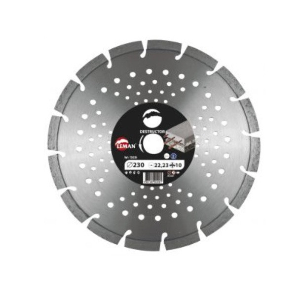 Disque Diamant Segments Béton Armé, Acier 230x22,23 Ht 10 Leman