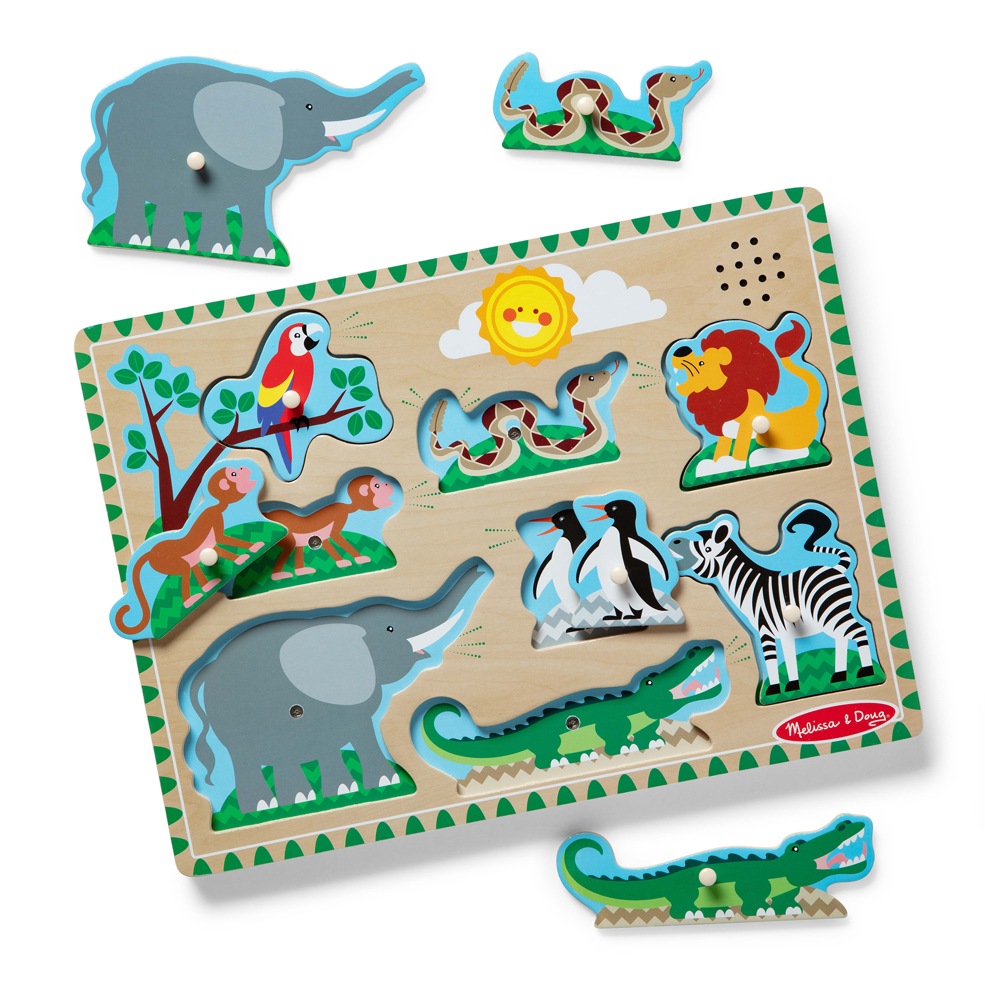 Melissa & Doug Zoo Animals Pegged Puzzle