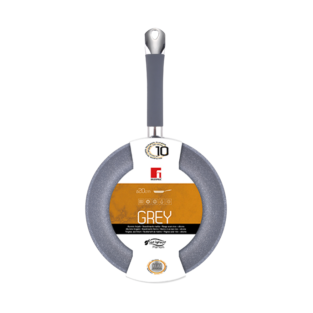 Faitout Granity 20cm Aluminium Forgé - Revêtement Antiadhésif Noir - Compatible Induction - Couvercle Verre