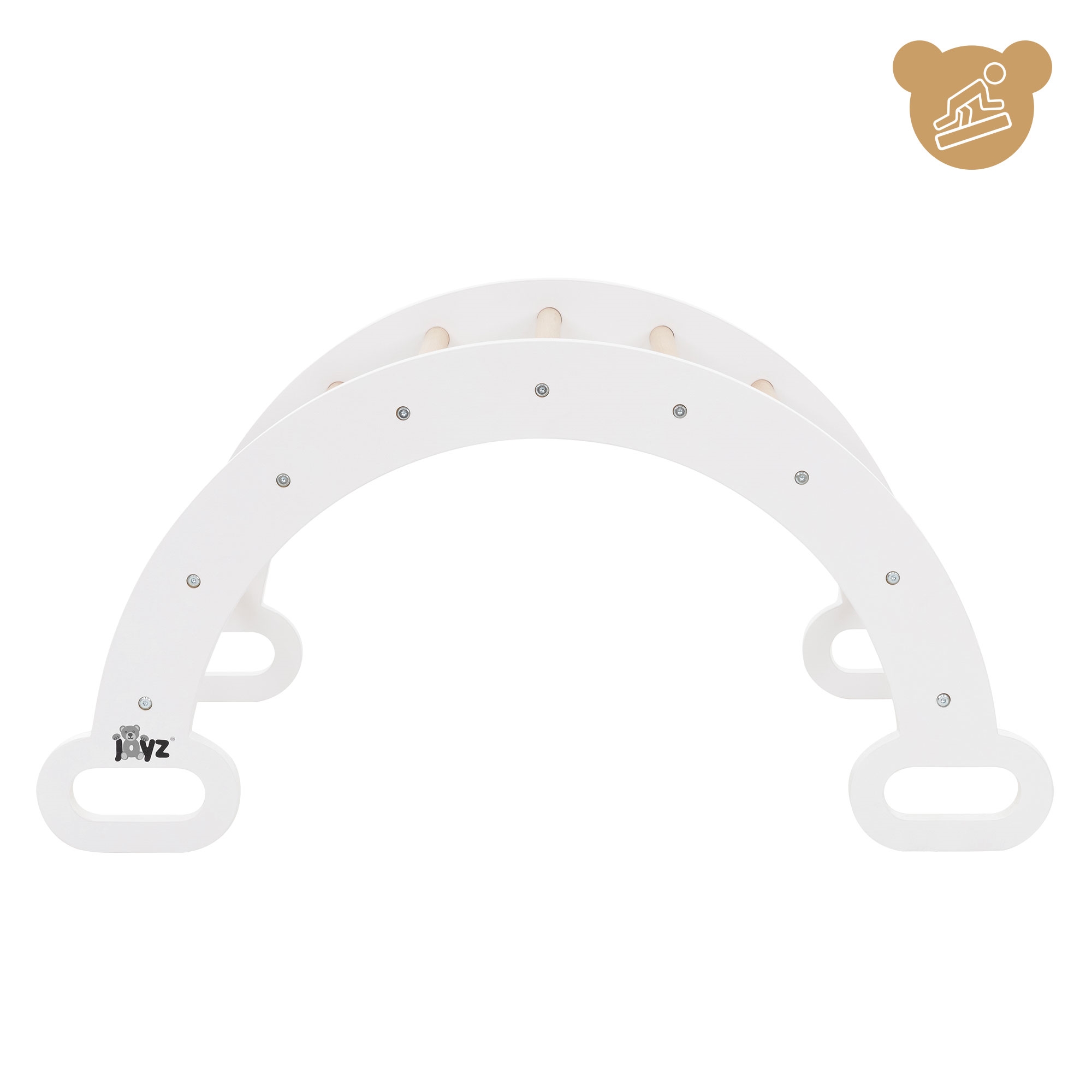 Arche D'escalade Enfants En Bois Blanc Arc Bascule Motricité Jouet Montessori