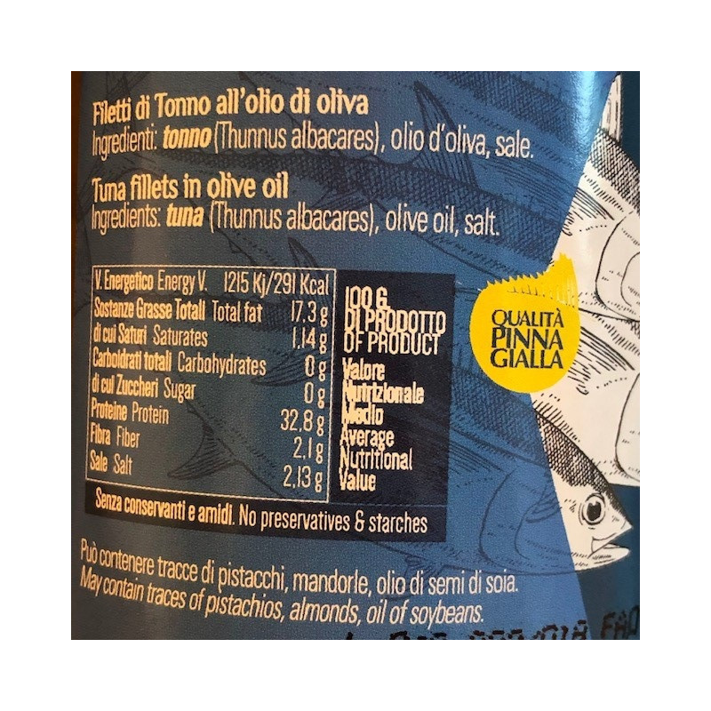 Filets De Thon À L'huile D'olive 550 Gr X 6 SEBASTIANO DRAGO