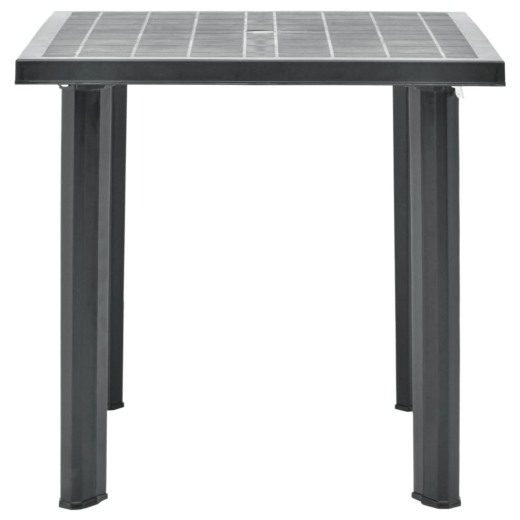 Table De Jardin Anthracite 80x75x72 Cm Plastique