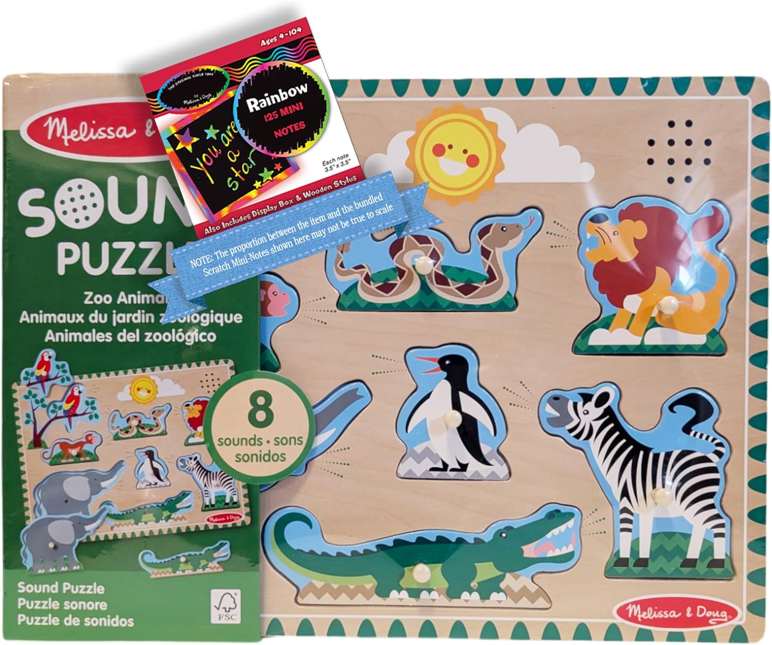 Melissa & Doug ‎ألغاز بأوتاد‎, ‎من سنتين فأكثر‎