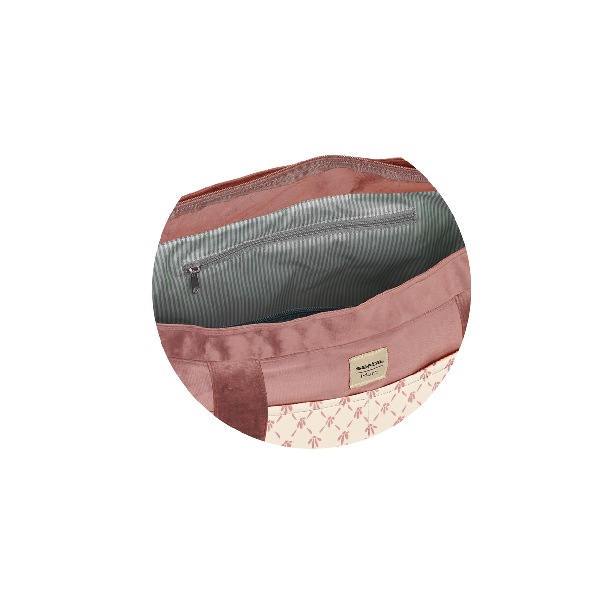 Sac À Langer Safta Marsala Rose (46 X 26 X 15 Cm)