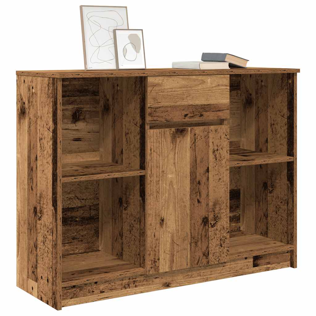 Buffet Avec Tiroir | Commode À Tiroir | Meuble De Rangement Vieux Bois 101x35x76 Cm Bois D'ingénierie