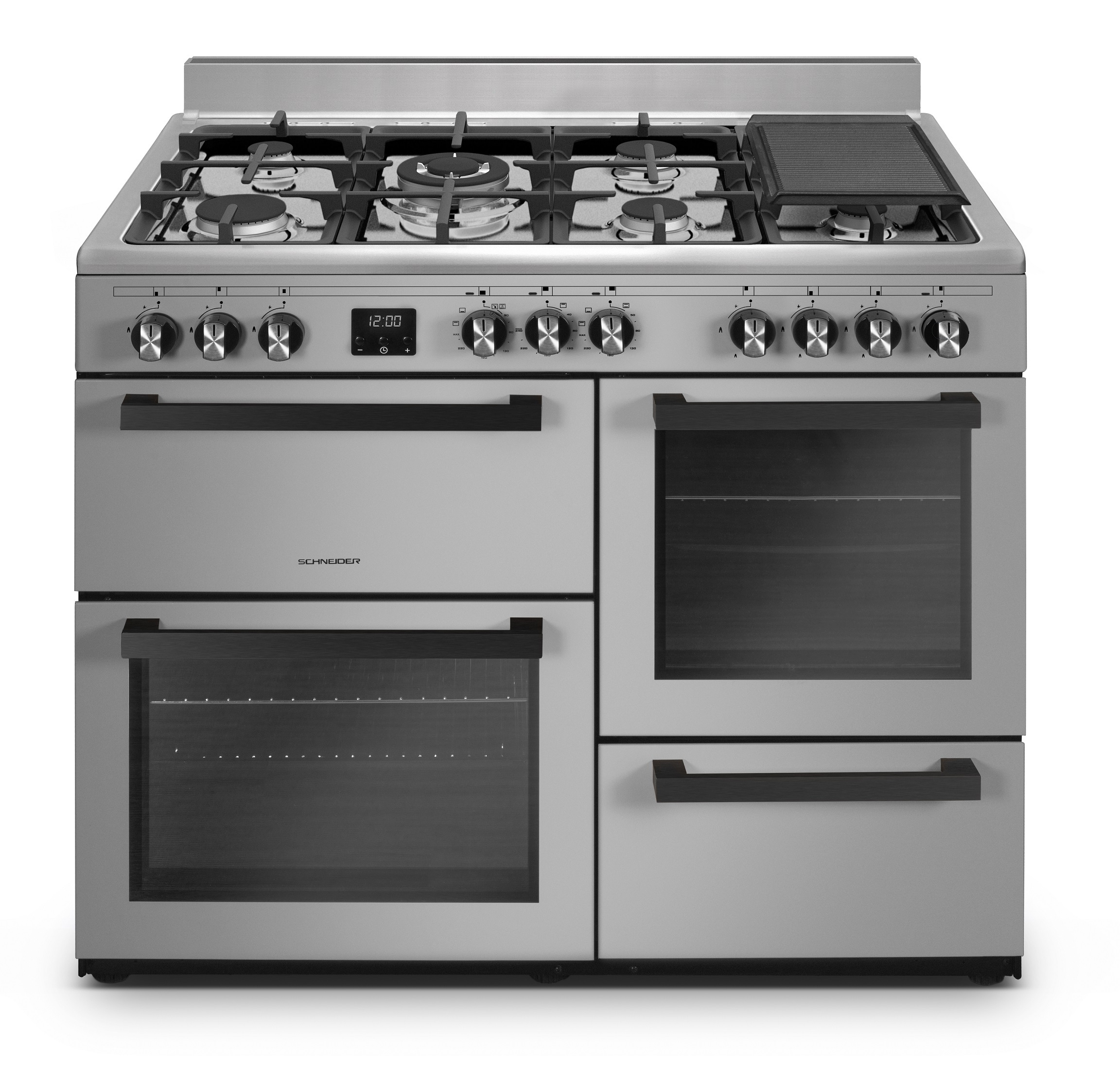 Piano de cuisson gaz 79L Concerto L. 90 x H. 90 cm SCB92MX8 Smeg inox