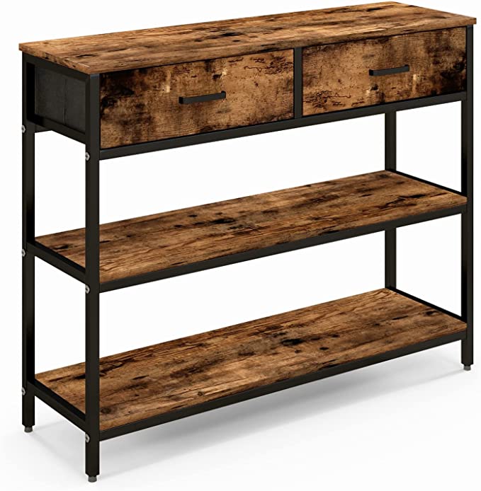 Costway Table De Console Industrielle À 3 Niveaux