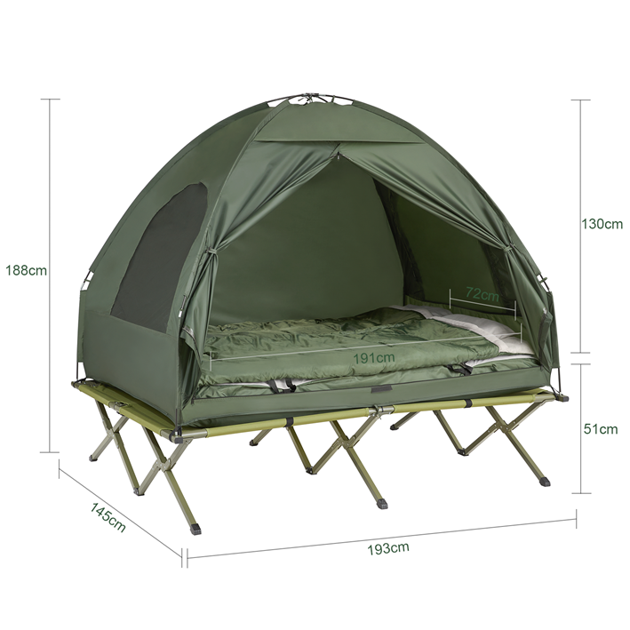2 Places Lit De Camp Pliant Ogs32-l-gr