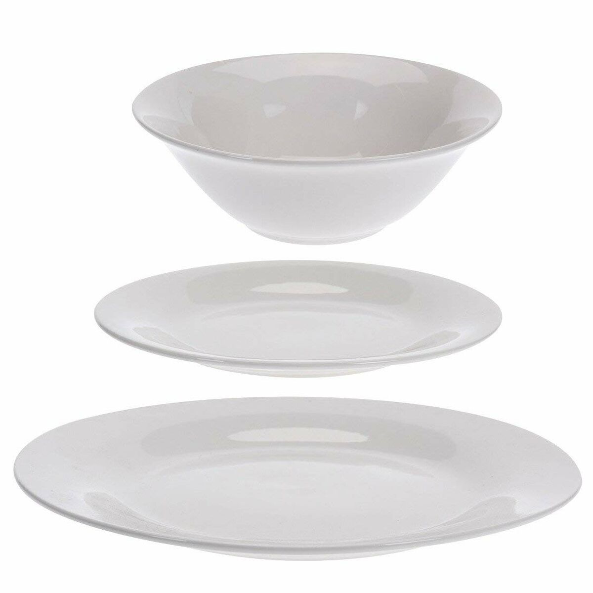 Service De Vaisselle Excellent Houseware Stockholm Porcelaine Blanc 36 Pièces