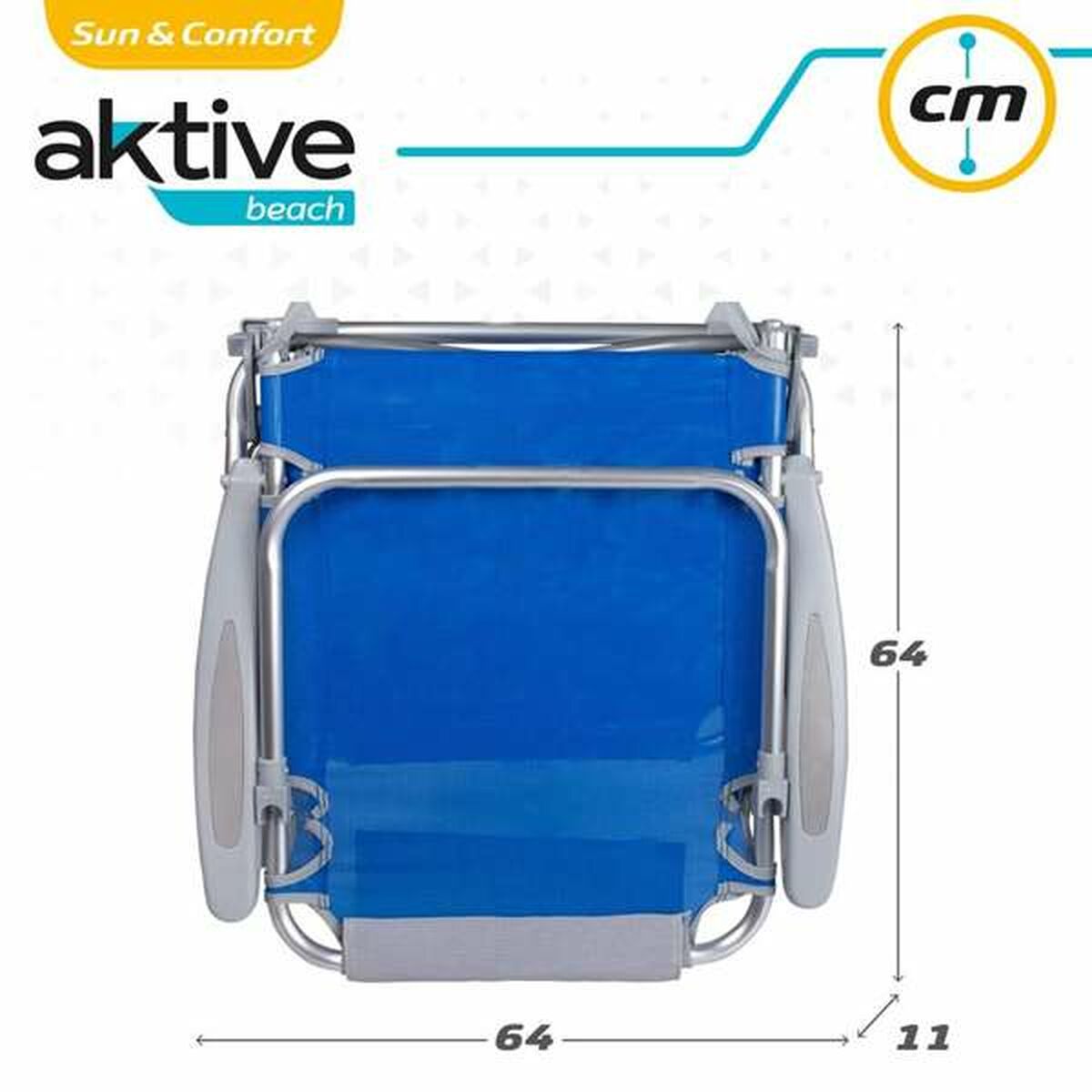 Chaise De Plage Color Baby 51 X 45 X 76 Cm Bleu