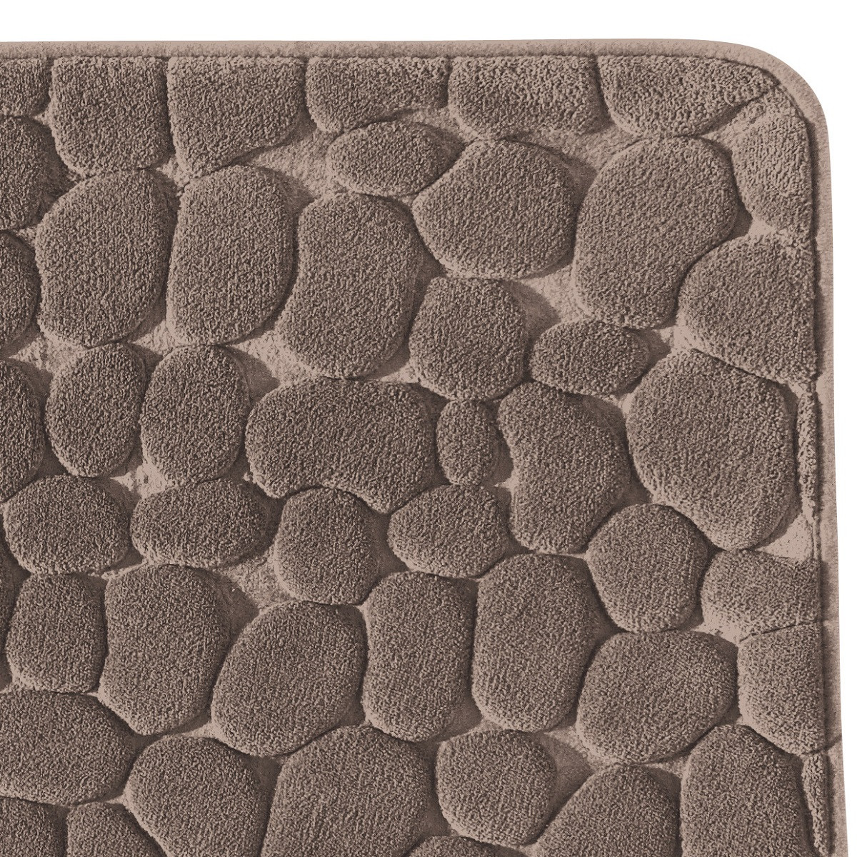 Tapis De Bain Mousse À Mémoire De Forme Taupe 60x100cm