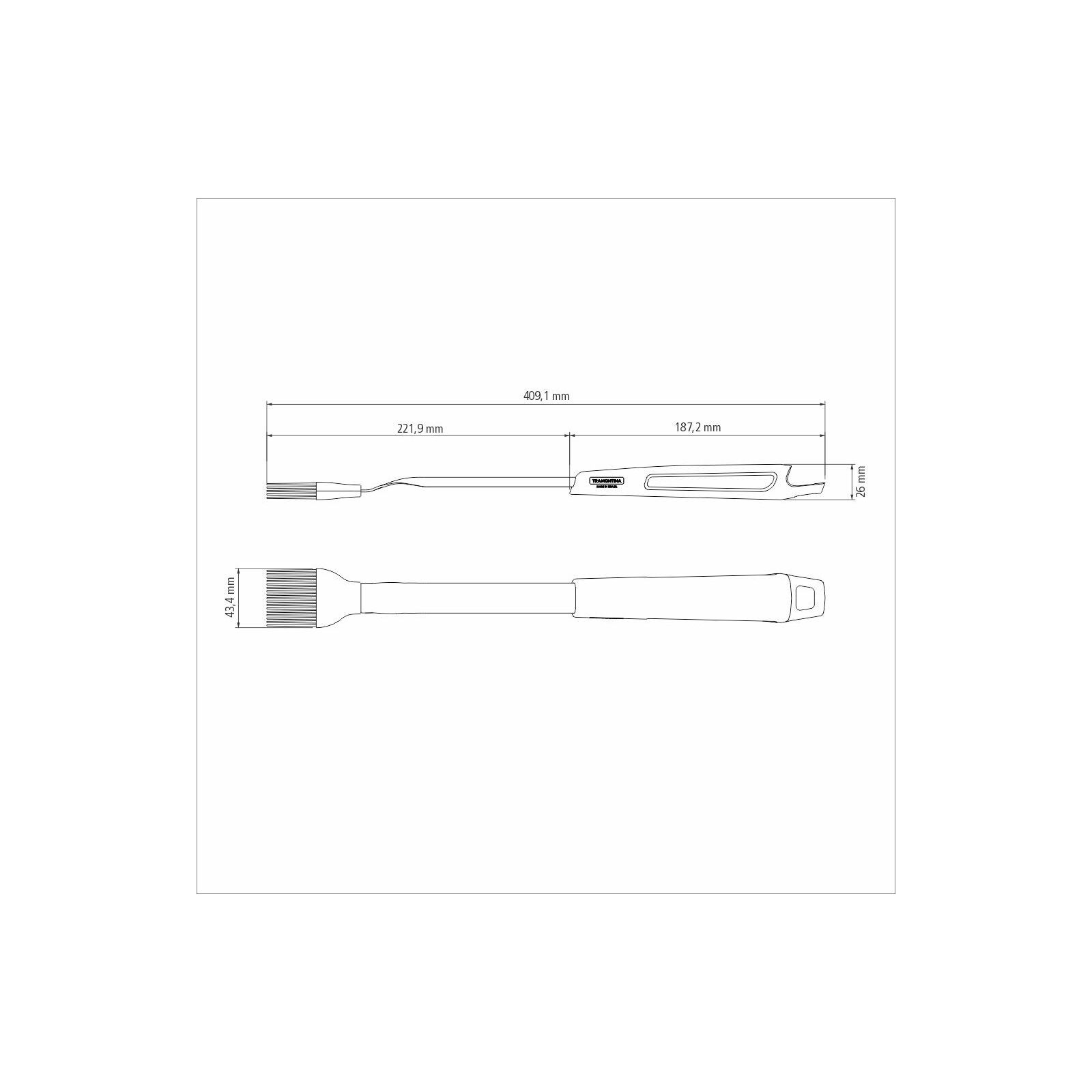 Pinceau Pour Barbecue Churrasco, 41cm, Inox Et Plastique Tramontina