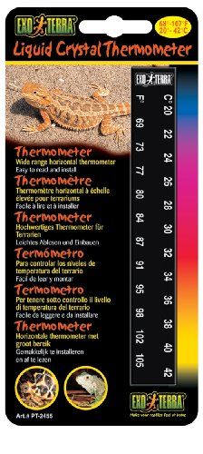 Exoterra Thermomètre Lcd De 20° À 42° Celsius Pour Reptiles Et Amphibiens