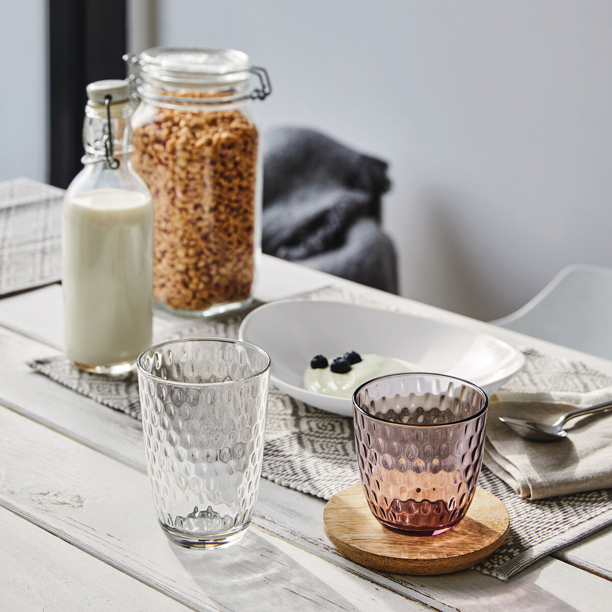 Set De Verres Bormioli Rocco Slot Lila 6 Unités Avec Relief Verre 290 Ml
