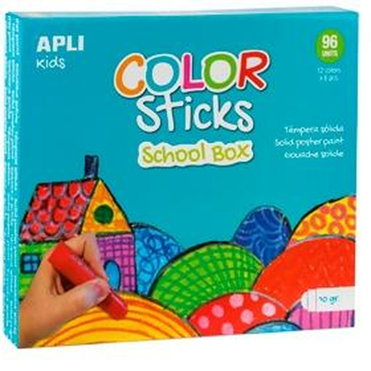 Bâtons De Gouache Solide Apli 96 Pièces Multicouleur