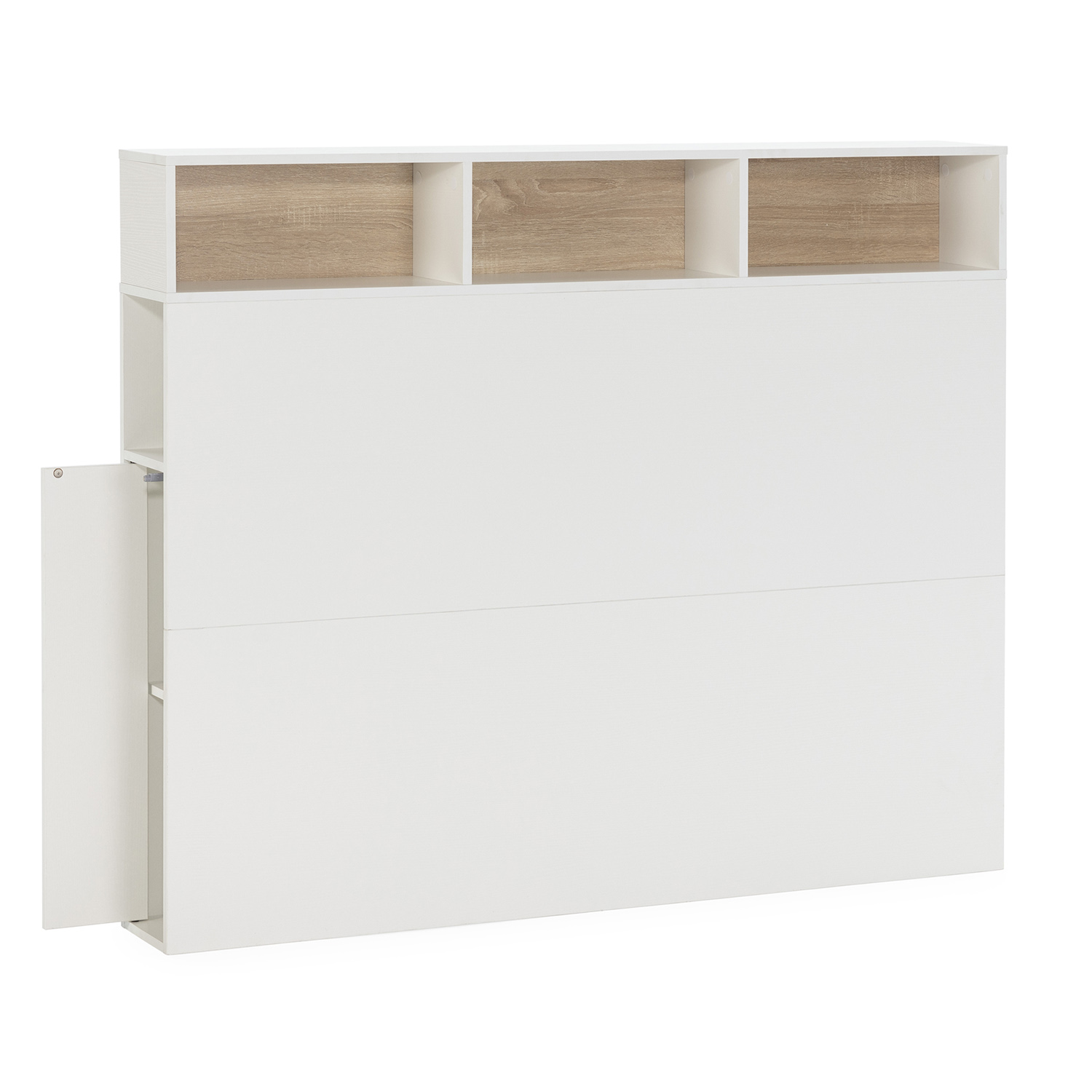 Tête De Lit Zeus 165 Cm Blanc, 2 Portes 9 Trous