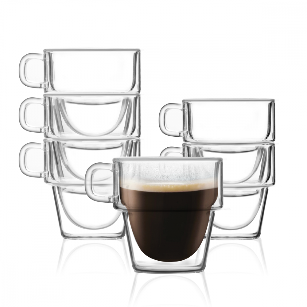 Set De 6 Tasses Double Paroi 150ml Vialli Design