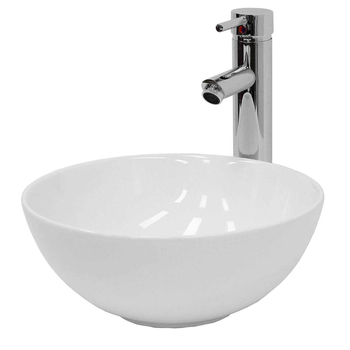 Vasque En Céramique Blanc Avec Bonde De Vidage Pour Salle De Bain Ø 320x135 Mm
