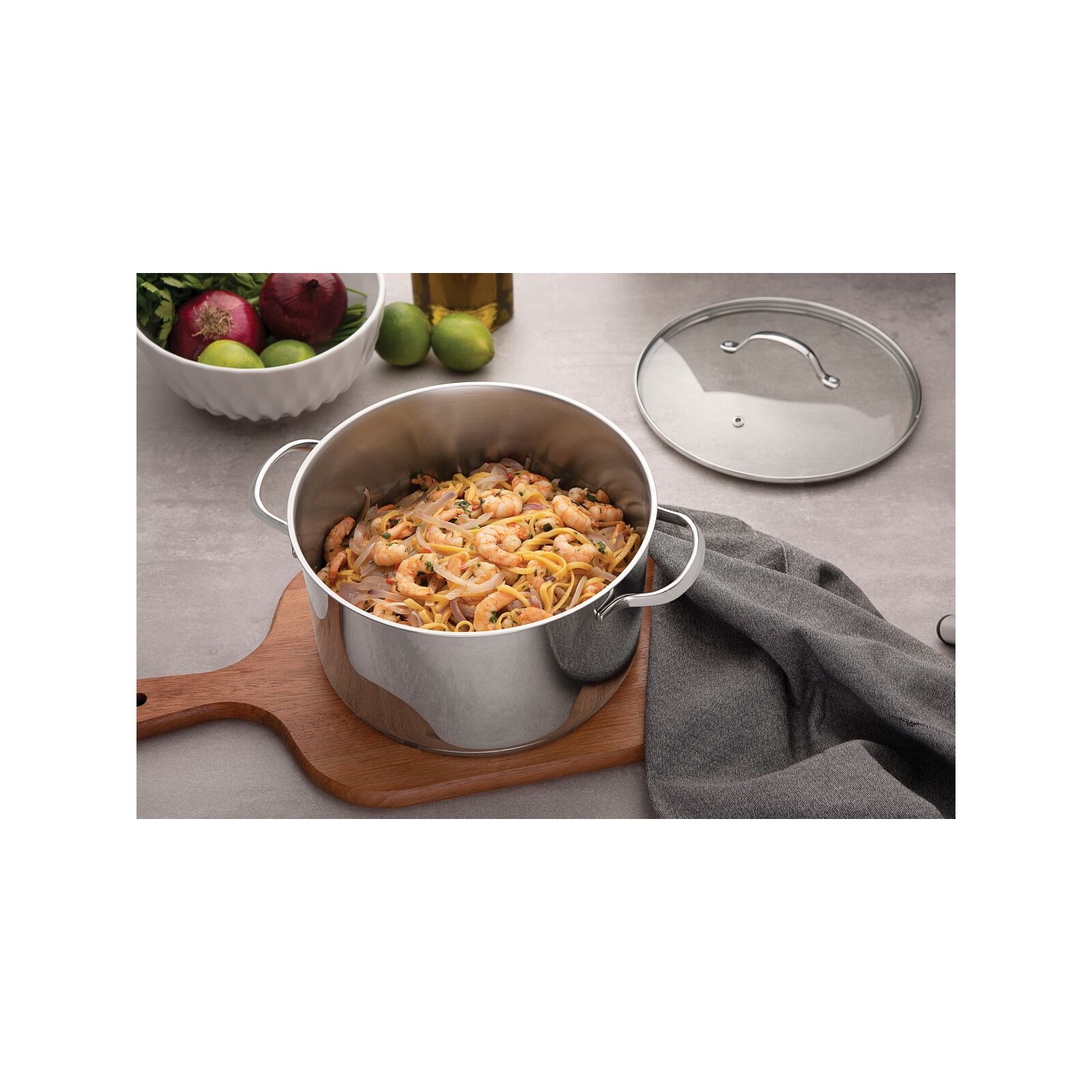 Juego de Ollas Tramontina Allegra 4 piezas Inox - Artaza Hermanos