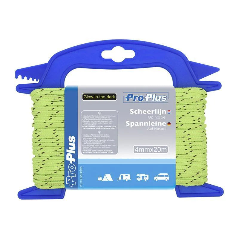 Corde D'haubanage Glow-in-the-dark 4mm X 20m Sur Dérouleur