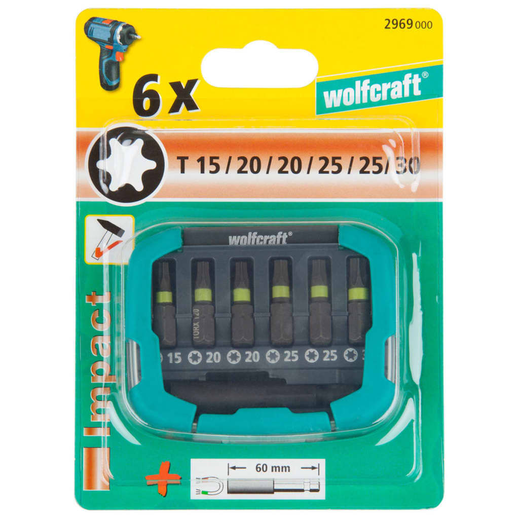 Jeu D'embouts De Tournevis En Diamant 7 Pièces 2969000 Wolfcraft