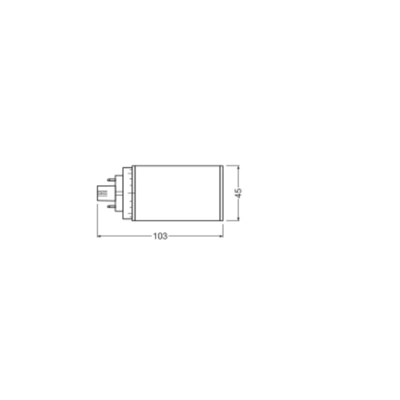 Ledvance Ampoule Led Connexion Une Extrémité Gx24q-1 Opale 6w 630lm 3000k Ip20 120° [