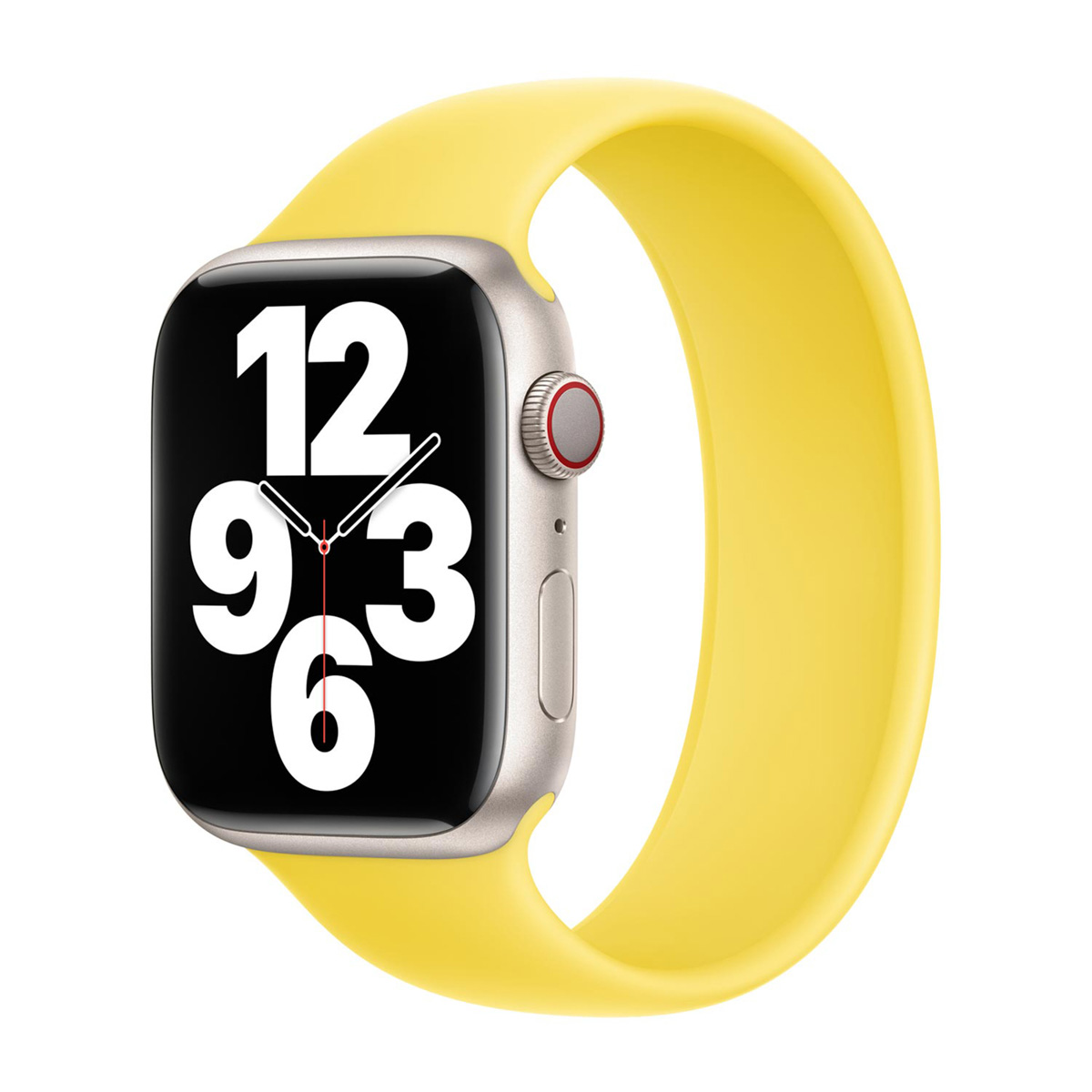 Bracelet Boucle unique en Silicone pour Apple Watch | 44/45/46/49 mm - Taille 2 - Canary Yellow