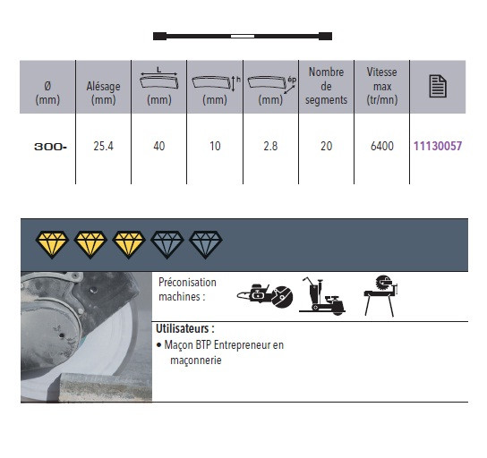 10 disques à tronçonner PRO MS ACIER DUR D. 400 x 4 x Al. 25,4 mm