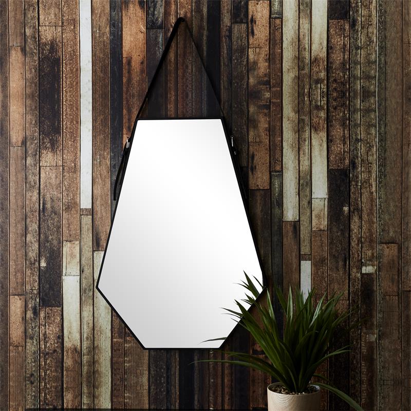 Grand Miroir Mural Diamant Concassé – Cadre Miroir Argenté