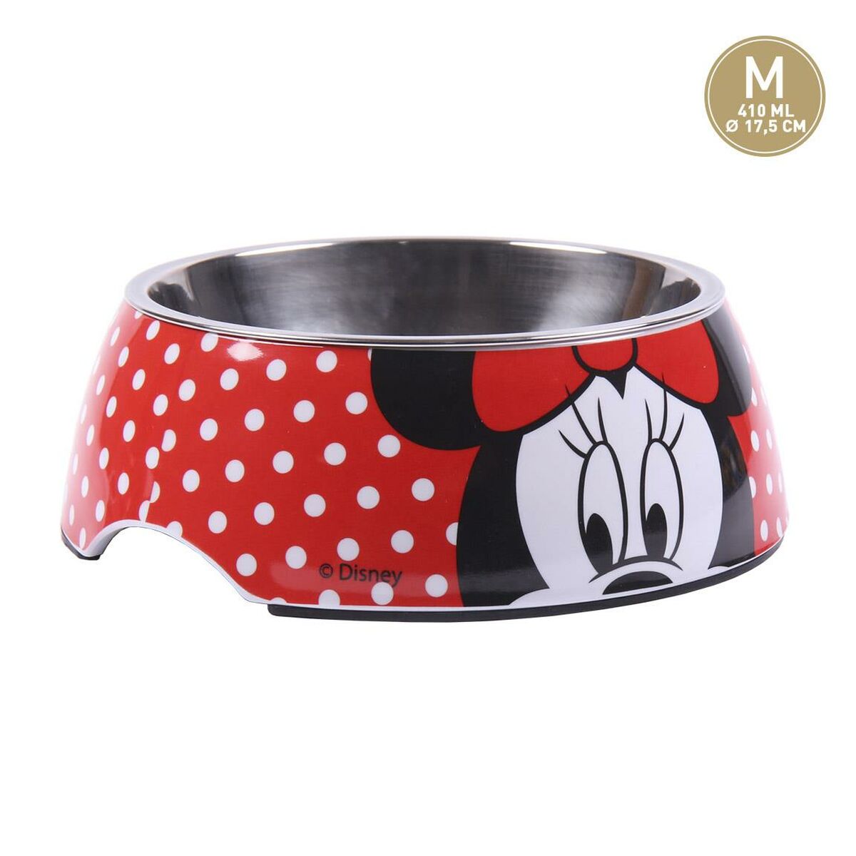 Mangeoire Pour Chiens Minnie Mouse Mélamine 410 Ml Métal Multicouleur