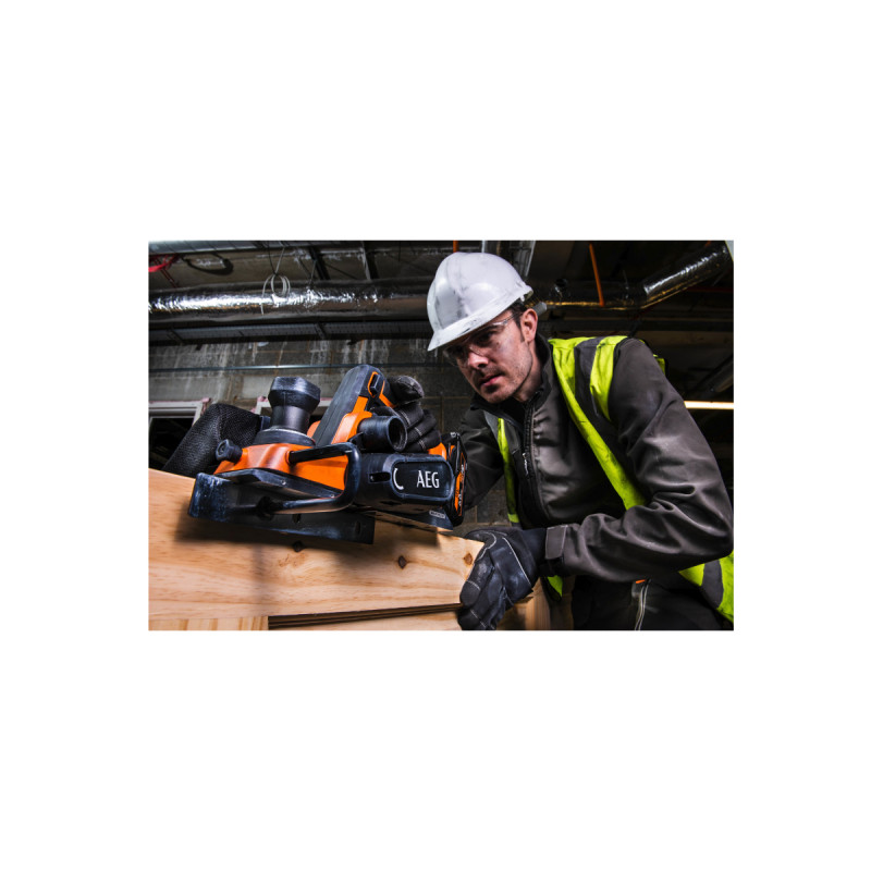 Pack Aeg 18v - Rabot Brushless 82mm - Batterie 4.0 Ah - Chargeur - Caisse De Rangeme