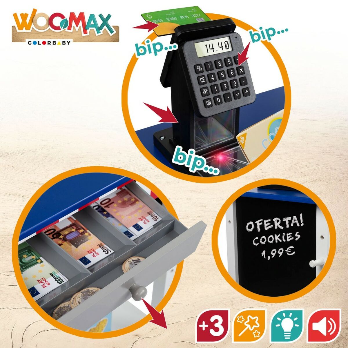 Supermarché De Jouets Woomax 28 Pièces 48 X 70 X 30 Cm