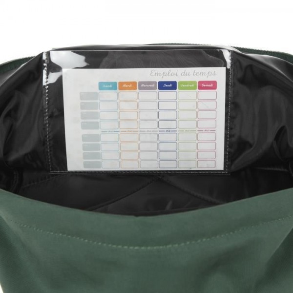 Sac À Dos Noir-Blanc Motif Feuille De Bananier[H5147