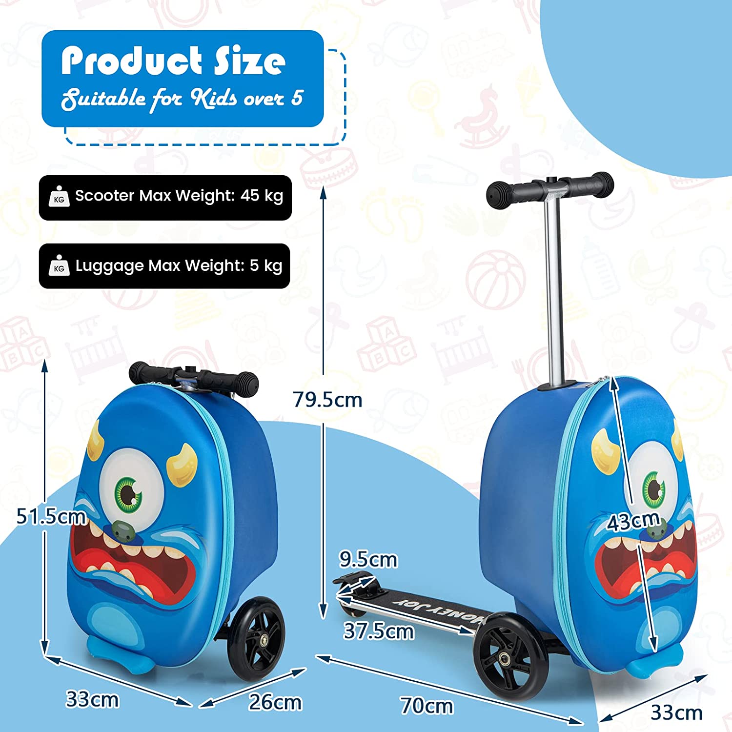 Mini Trottinette à Doigts Pliable Avec Clavier – Jouet Créatif Portable Pour Entraînement Des Doigts – Design Compact Et Amusant