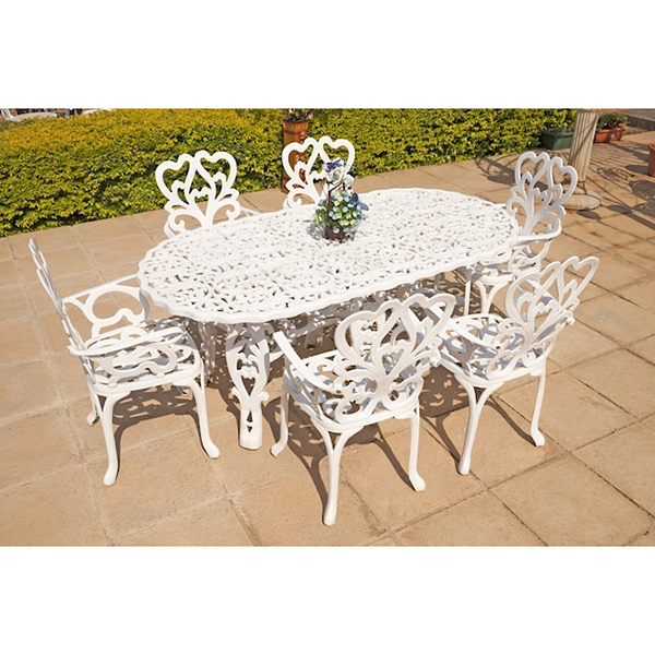 6 Seater New Fern with 90cm x 180cm Oval Spider Table