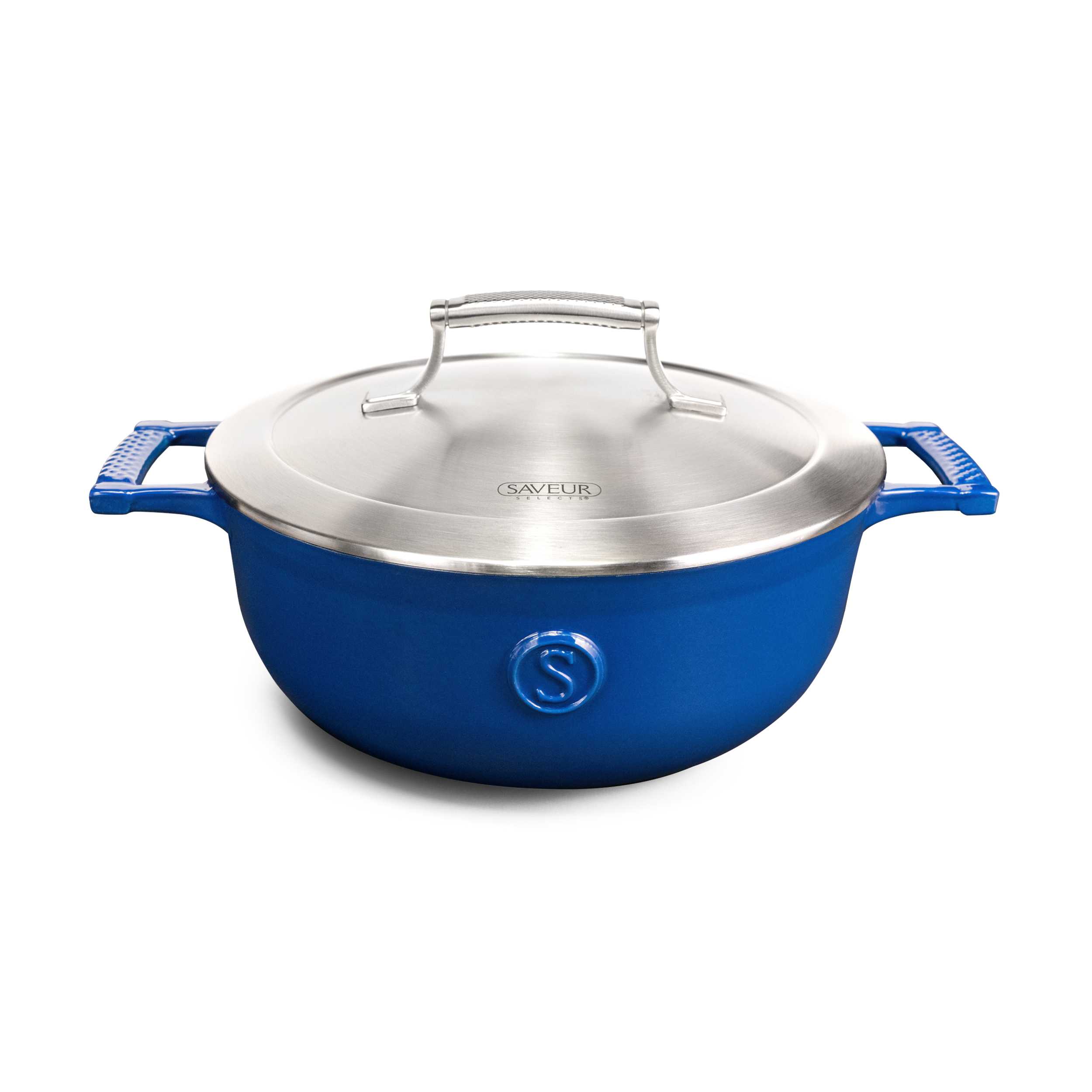 Saveur Selects - Série Voyage - Cocotte 25 Cm - Induction - Garantie À Vie - Classique Bleu
