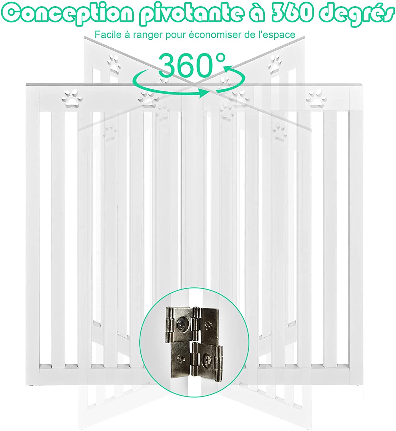 Barrière Autoportante Pour Chien 3 Panneaux