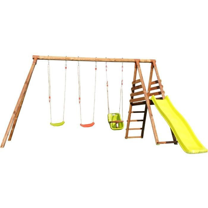 Station Ankara Portique Balançoire Soulet Avec Siege Bébé Et Toboggan